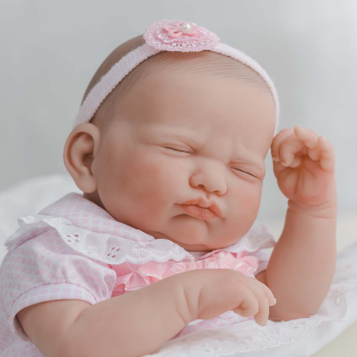 Reborn Doll | Weighted & Hand Painted Soft Body | Leonor Dolls Award in Pink & White
