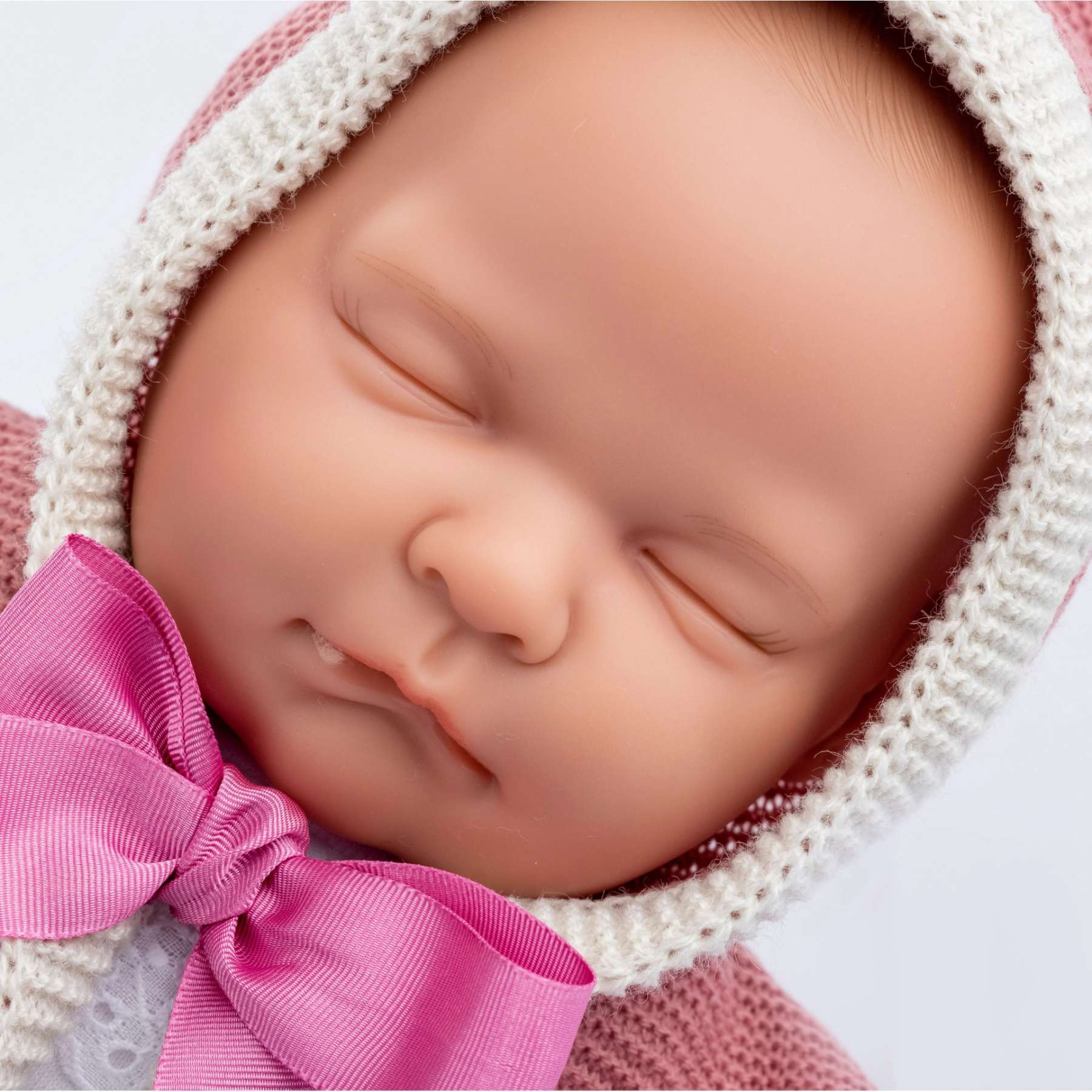 Original Handcrafted in Spain La Baby Soft Body Doll in Original Pink Collection Gift Set with Closed Eyes