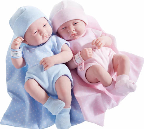 Original Handcrafted in Spain La Newborn Boutique Real Boy Baby Doll-Blue Outfit 9 Pcs Set