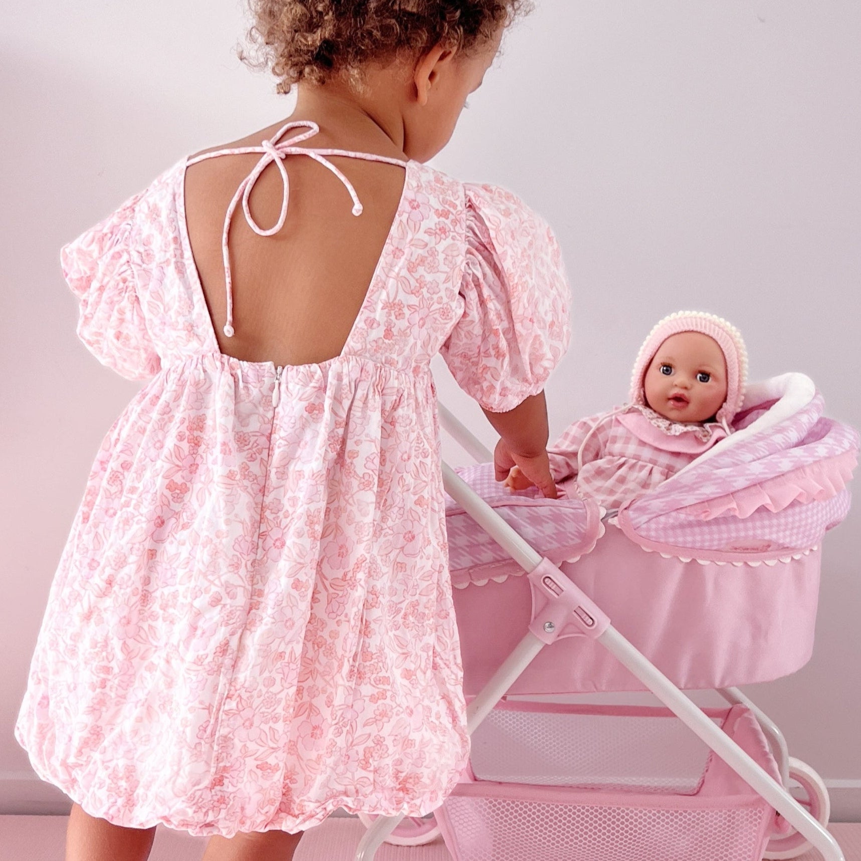 DeCuevas Toys Sophie Foldable Doll Pram with Parasol