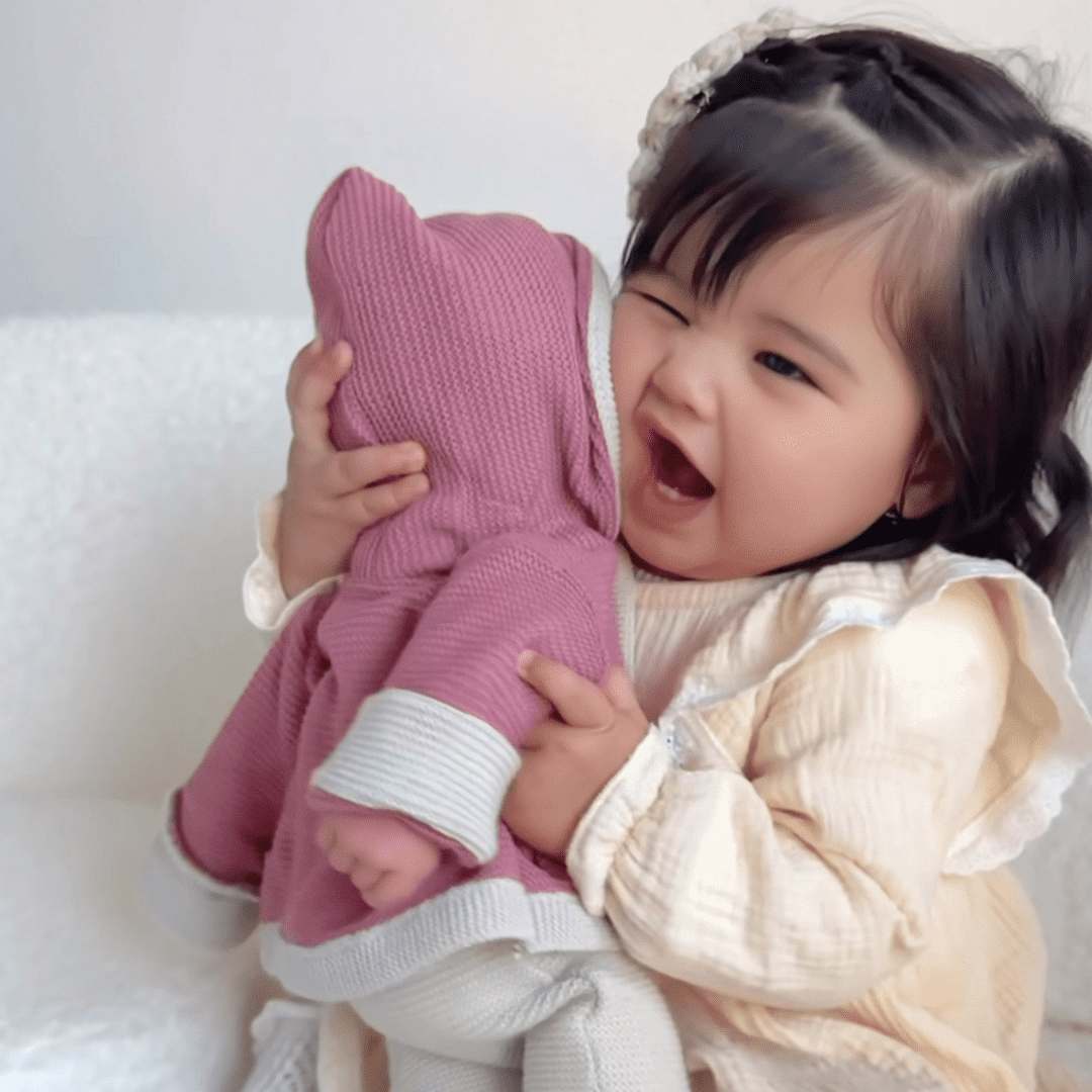 Original Handcrafted in Spain La Baby Soft Body Doll in Original Pink Collection Gift Set with Closed Eyes