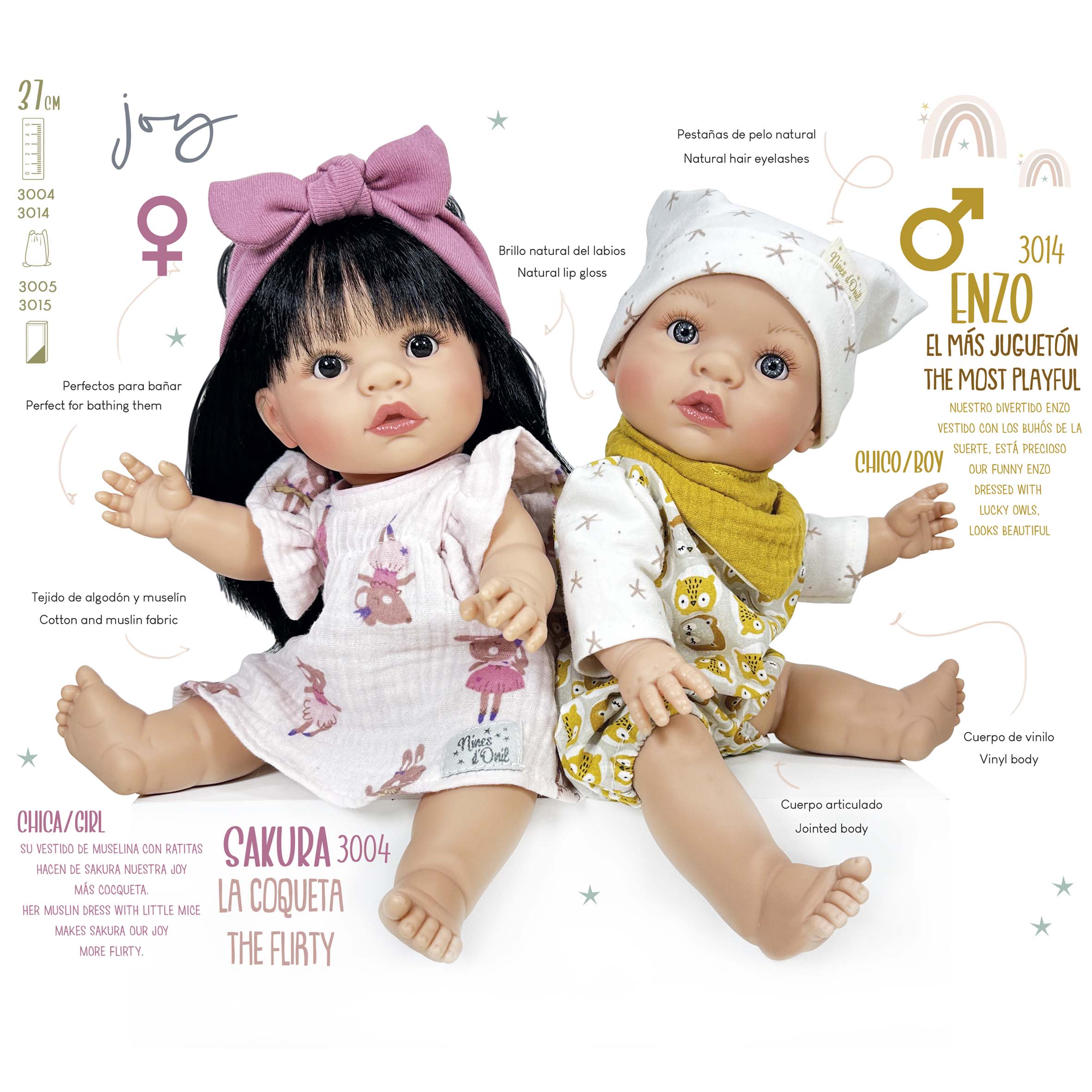 Handmade Collectible Joy Collection Enzo Baby Doll (3014) by Nines D&