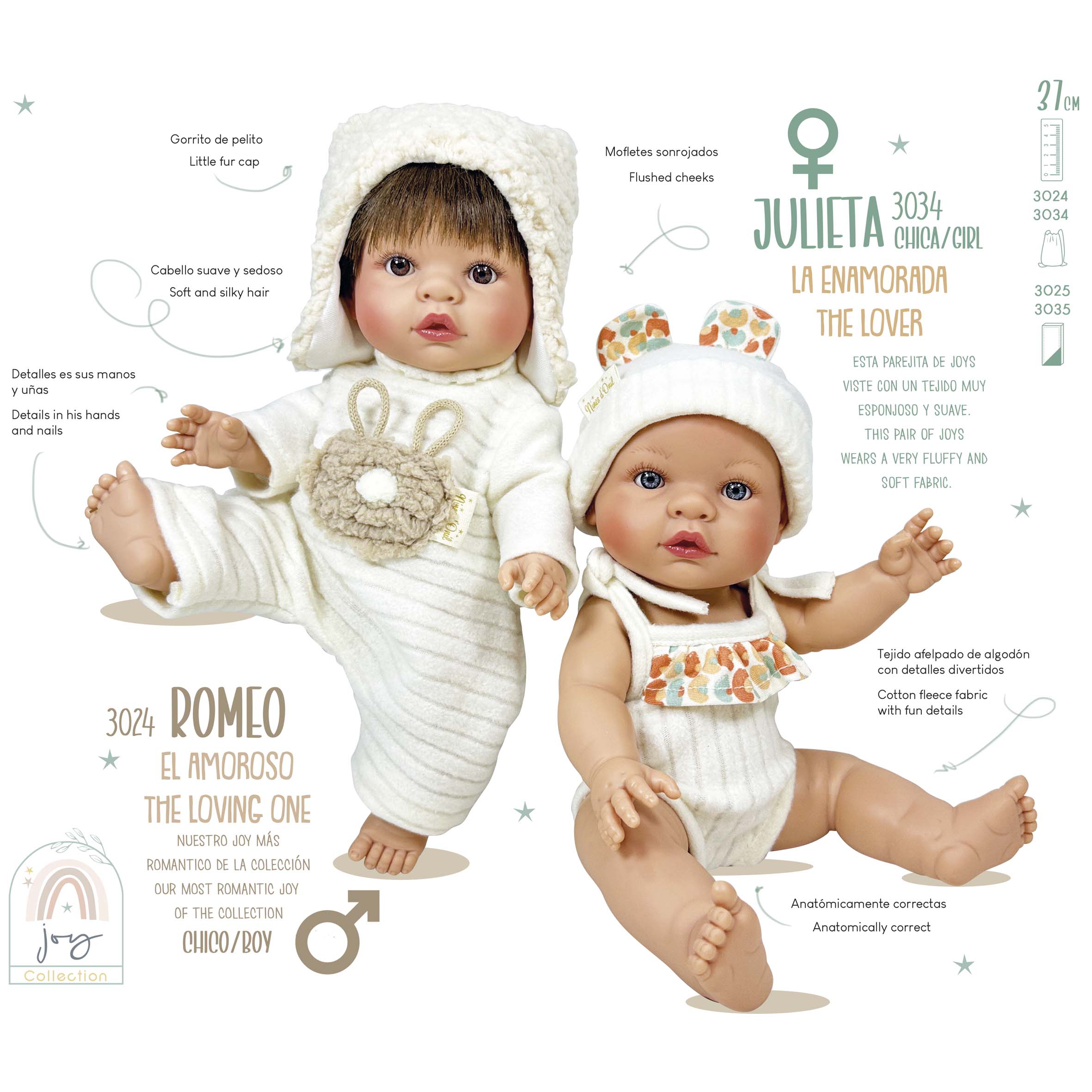 Handmade Collectible Joy Collection Julieta Baby Doll (3034) by Nines D&
