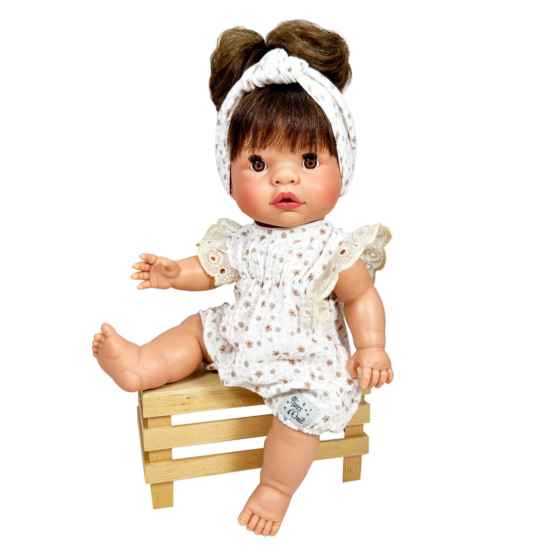 Handmade Collectible Joy Collection Baby Doll Brunette Girl by Nines D&