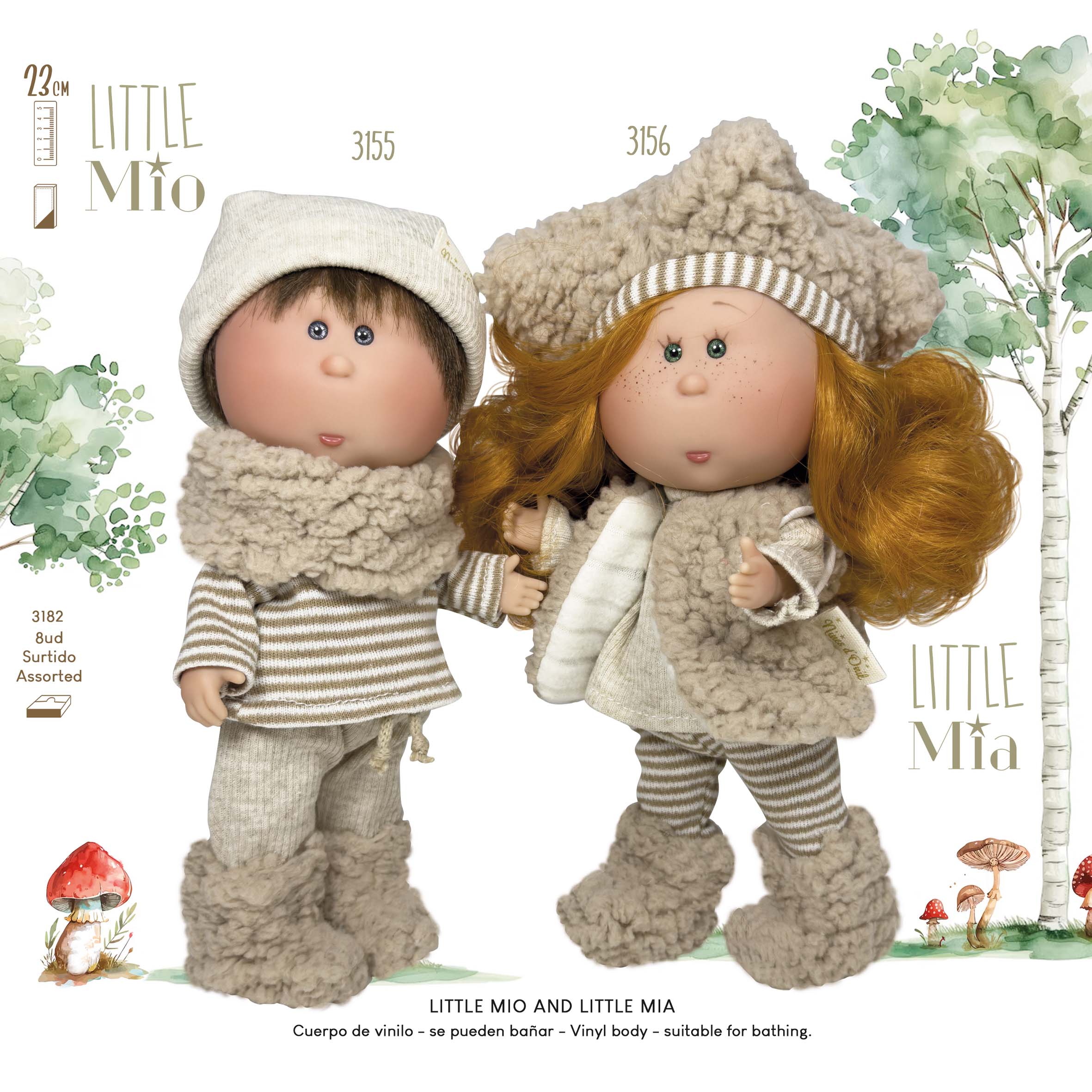 Handcrafted Collectible Little Mio Forest Doll (3155) by Nines D&