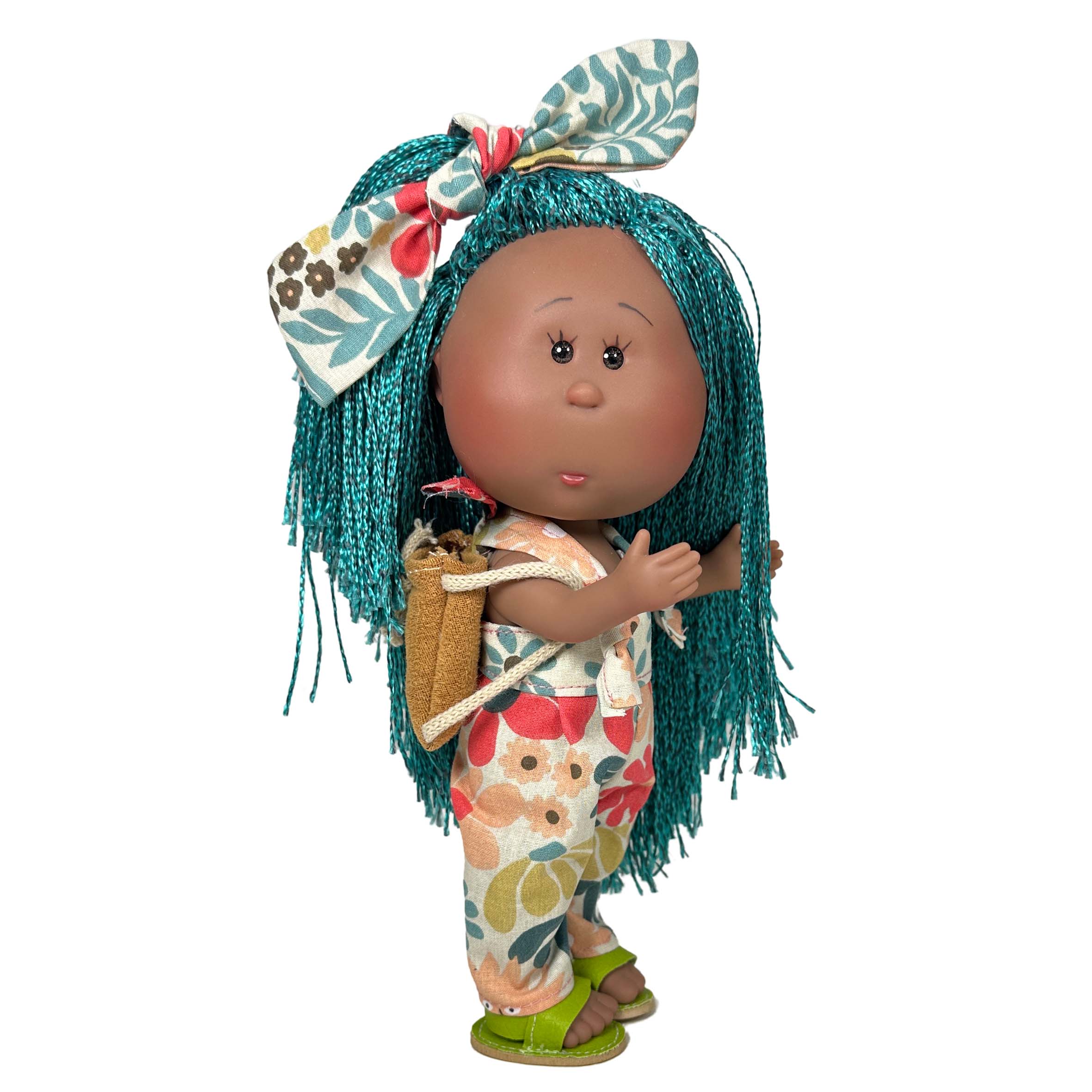 Handcrafted Collectible Little Mia Blue Spring Doll (3157) by Nines D&