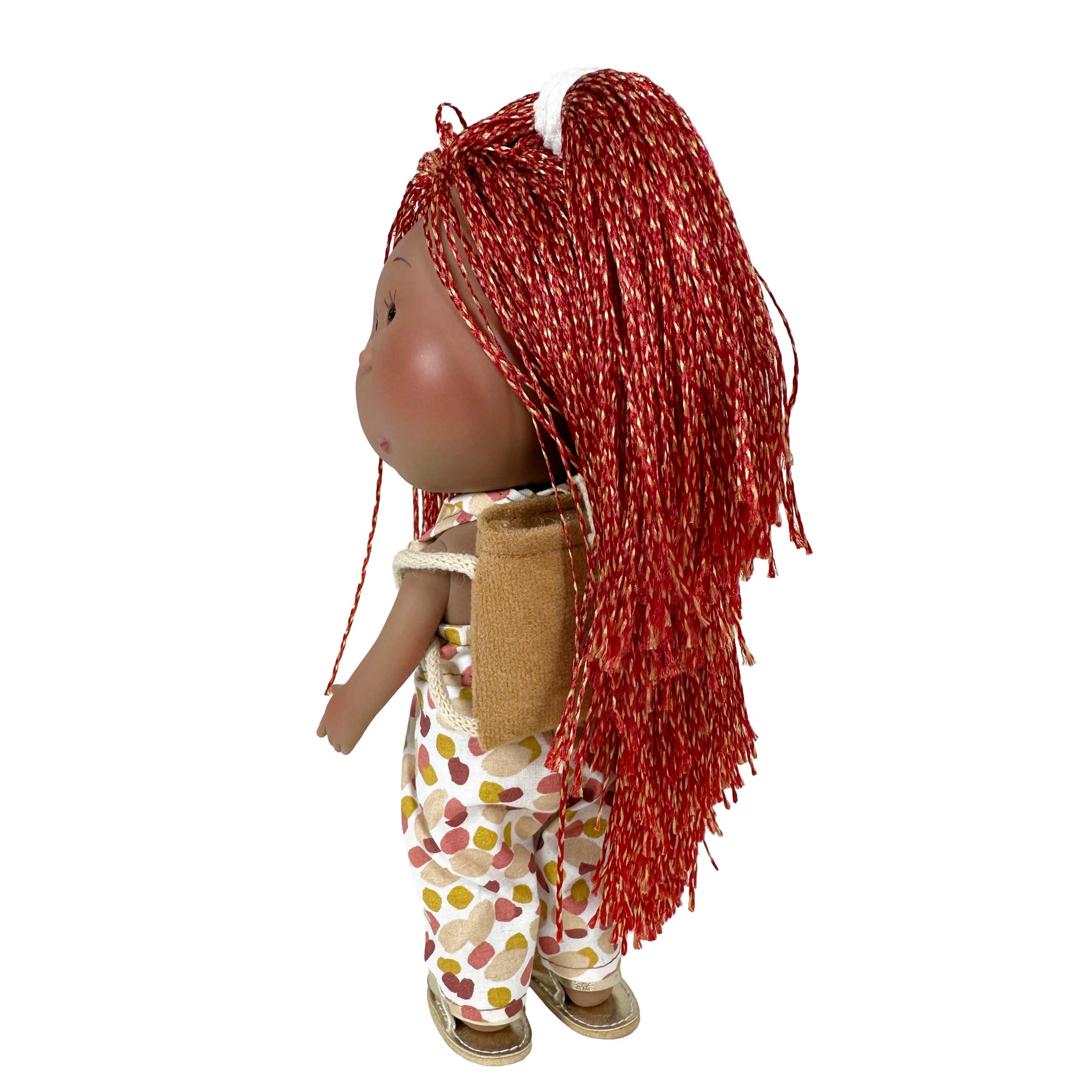Handcrafted Collectible Little Mia Orange Spring Doll (3158_25) by Nines D&