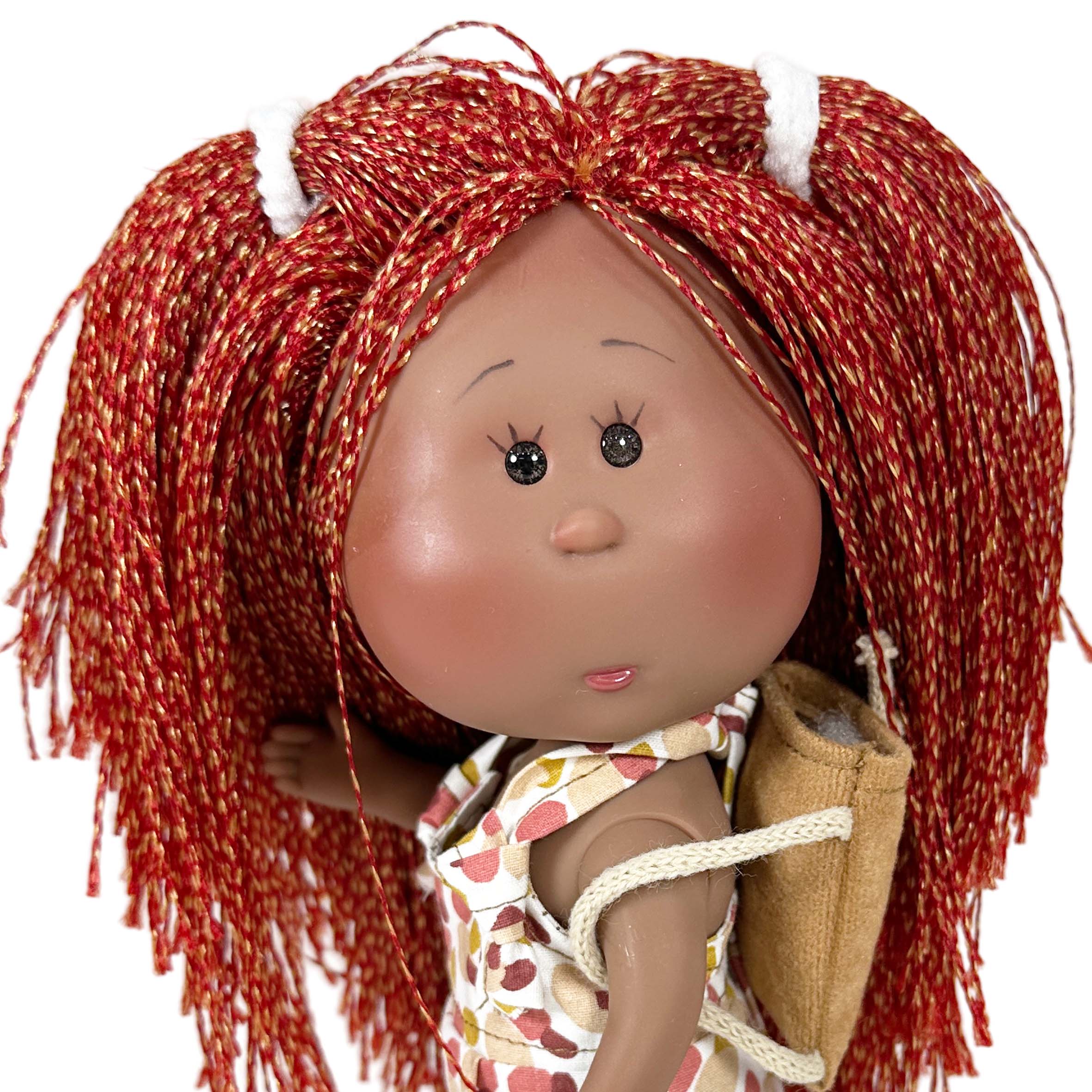 Handcrafted Collectible Little Mia Orange Spring Doll (3158_25) by Nines D&