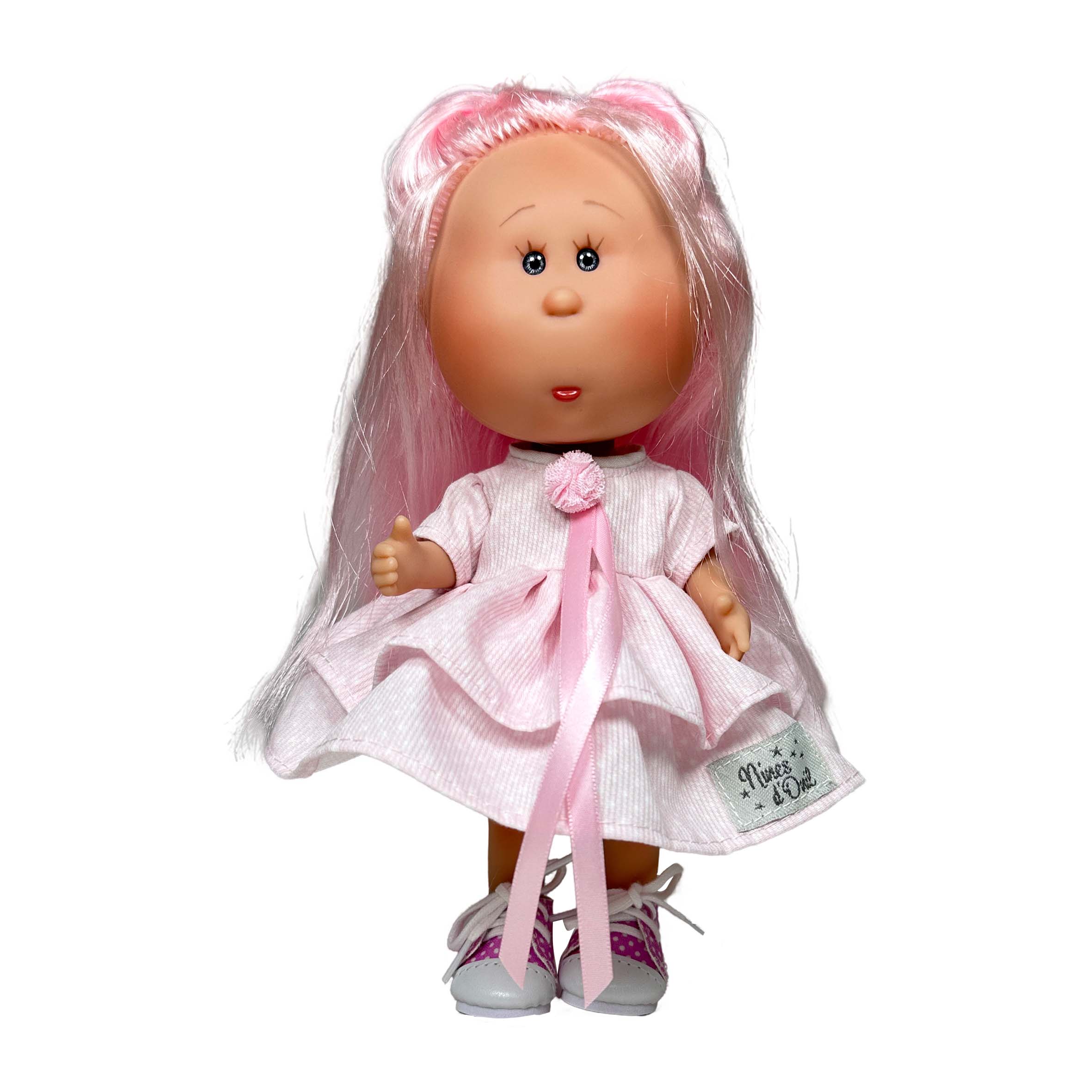 Handcrafted Collectible Little Mia Polka Dot Doll (3160_25) by Nines D&