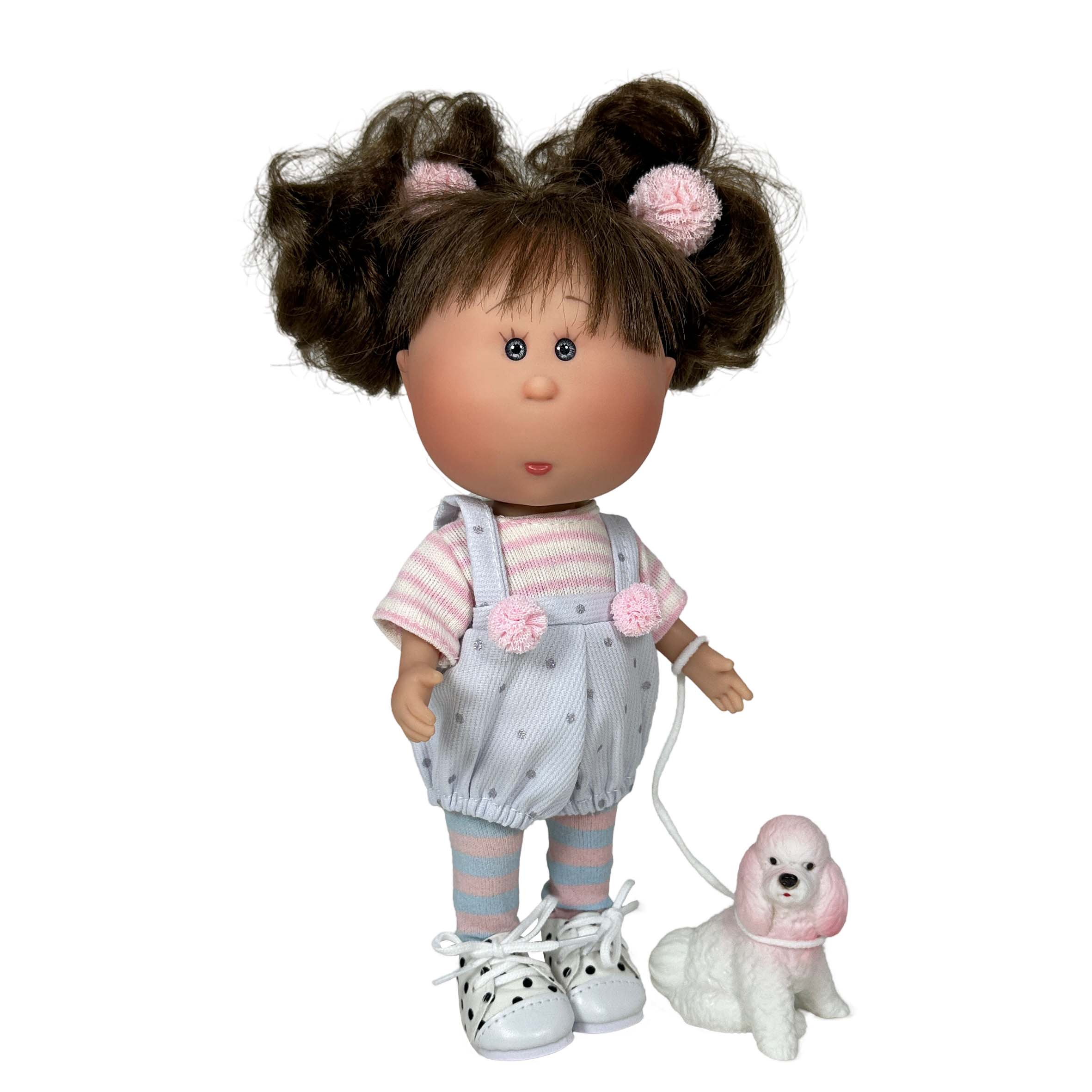 Handcrafted Collectible Little Mia Pet Brunette Doll (3161) by Nines D&