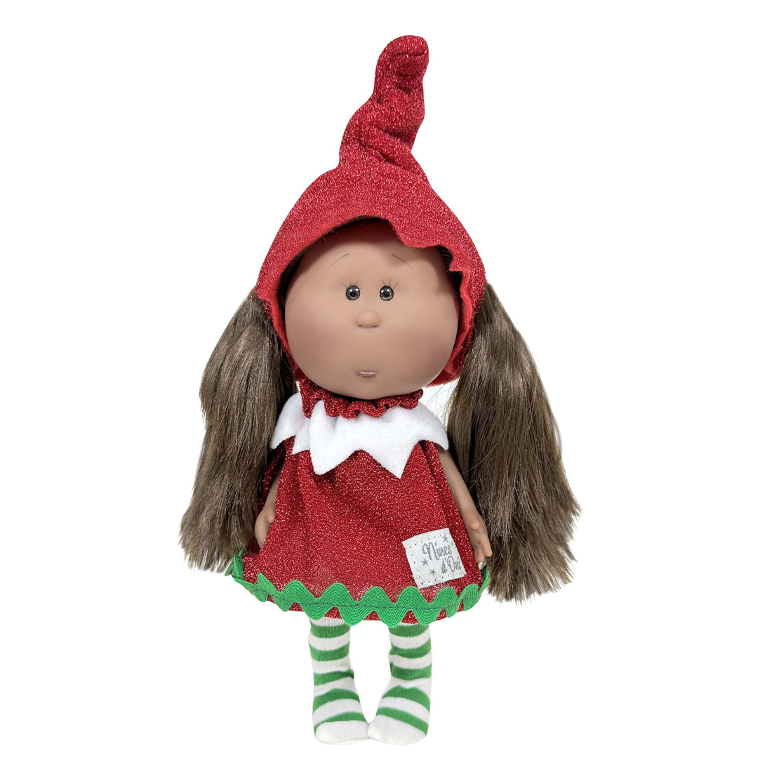Handcrafted Collectible Little Mia Christmas Chocolate Pudding Doll by Nines D&