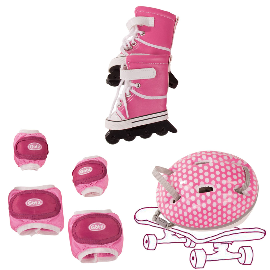 Götz Inline Skates Set size XL for Standing Doll