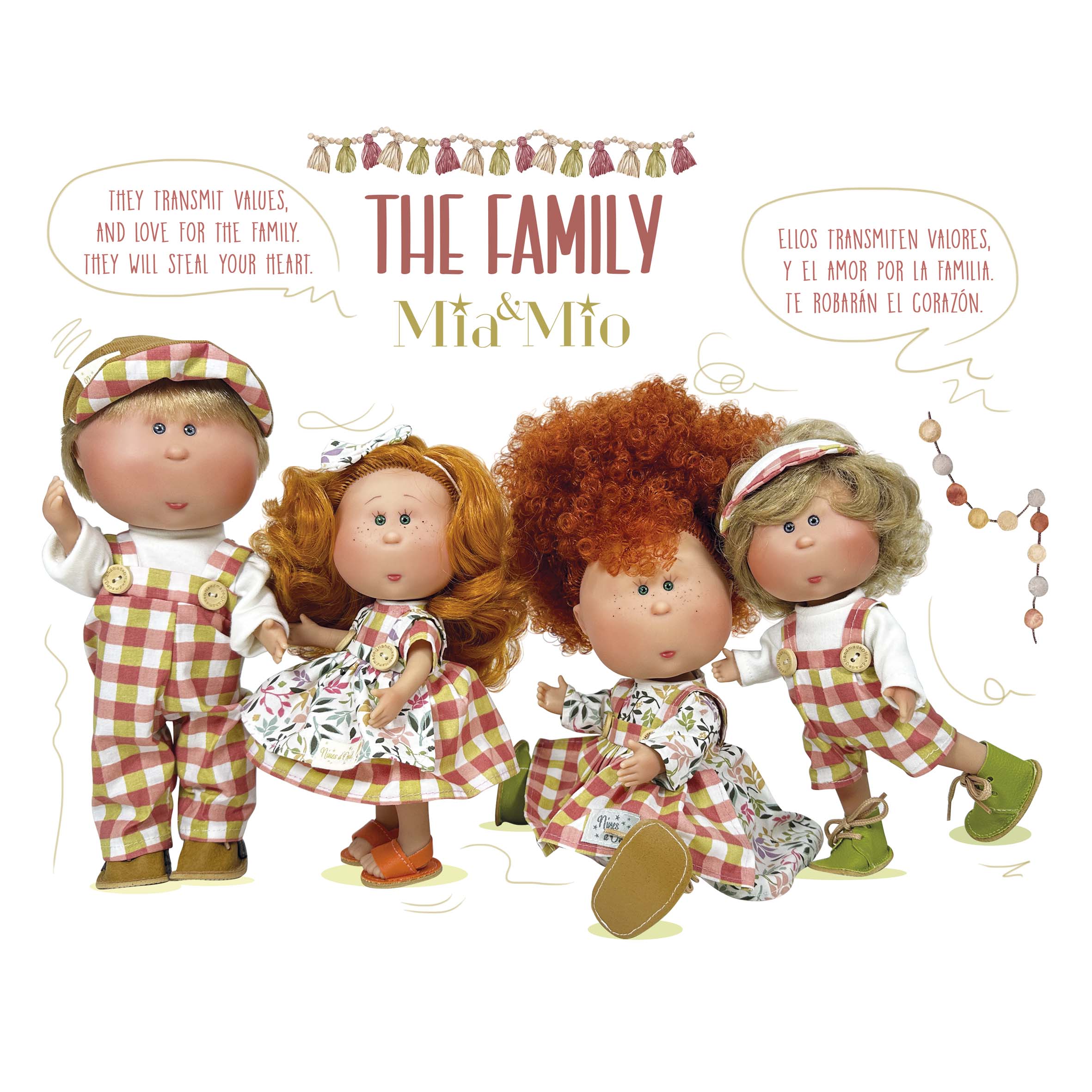 Handcrafted Collectible Little Mia Family Doll (3163) by Nines D&