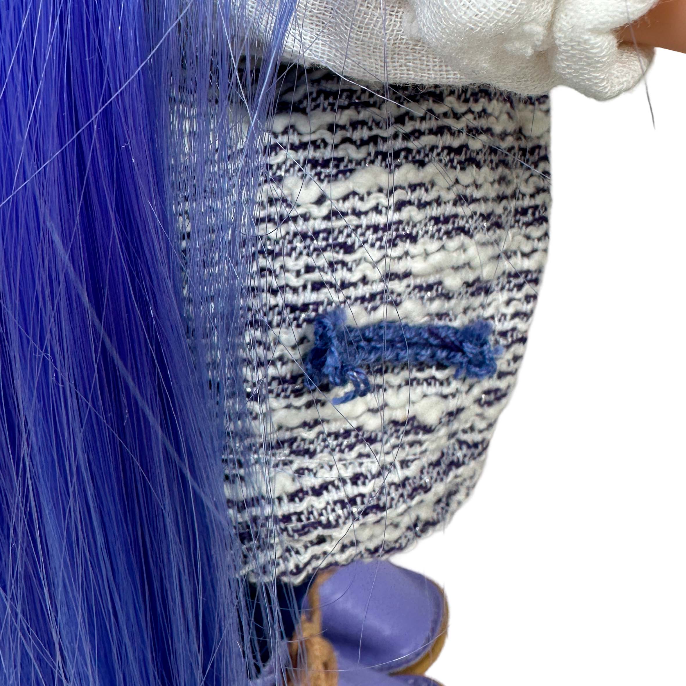 Handcrafted Collectible Mia Pet Blue Doll (3429) by Nines D&