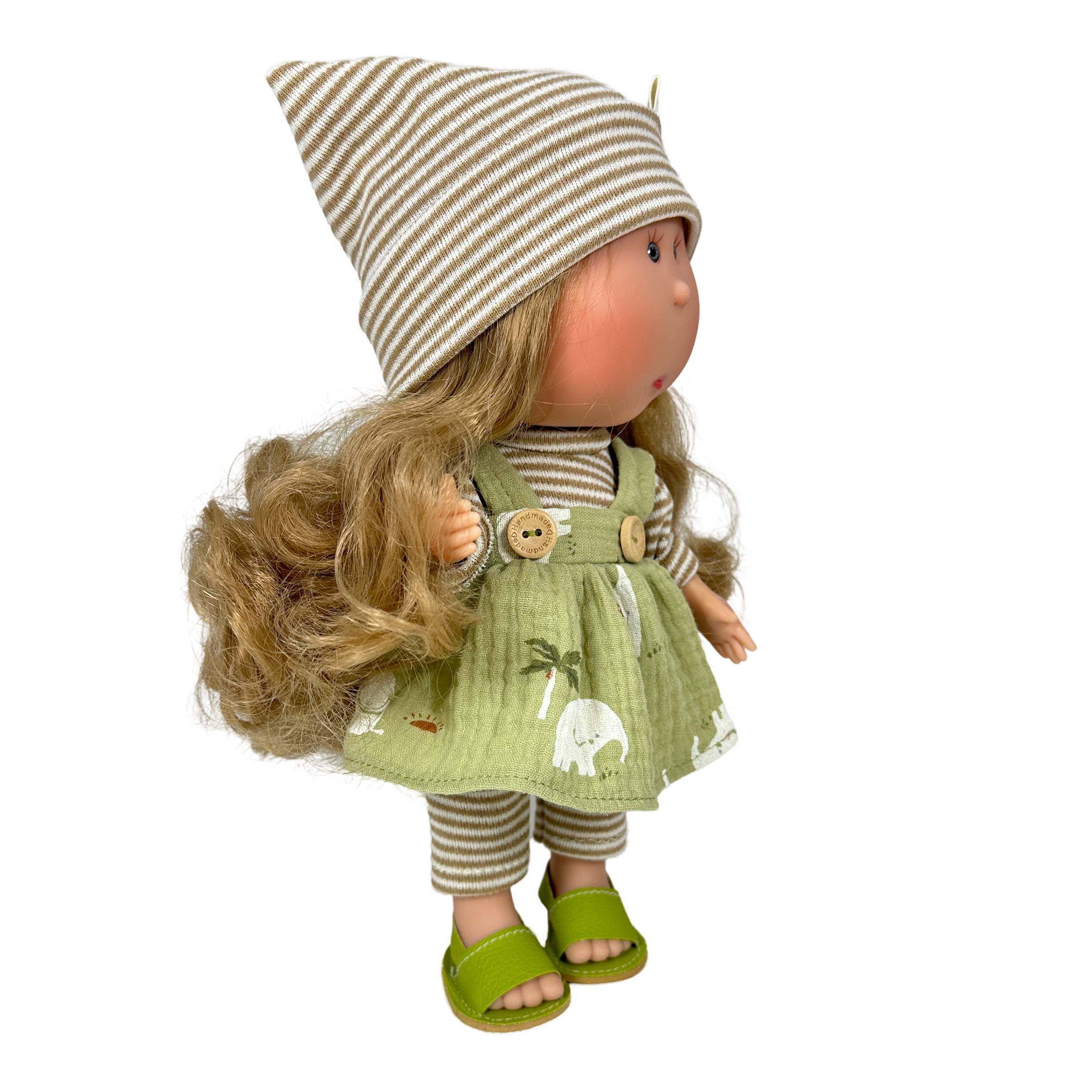 Handcrafted Collectible Mia Farmer Doll (3432) by Nines D&