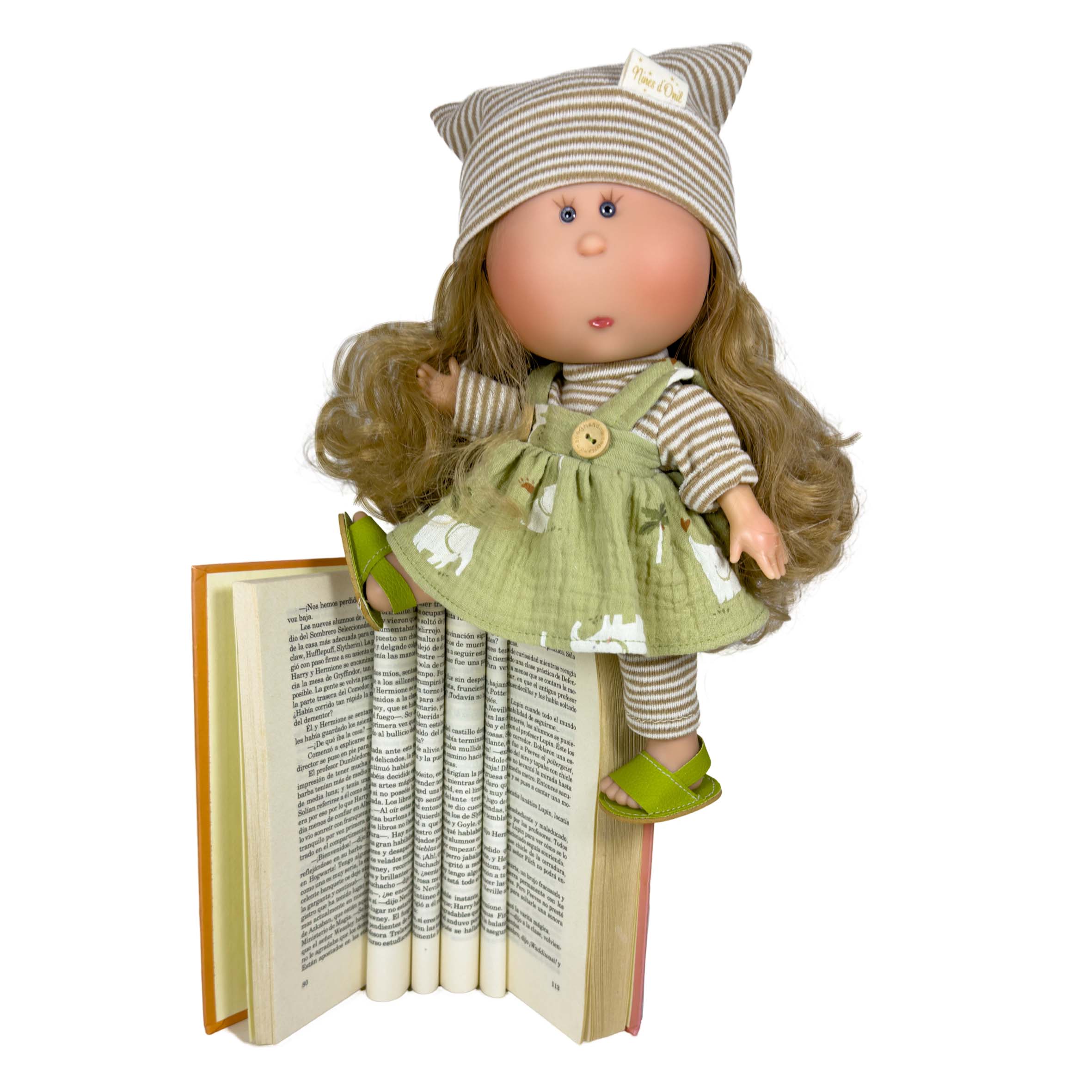 Handcrafted Collectible Mia Farmer Doll (3432) by Nines D&