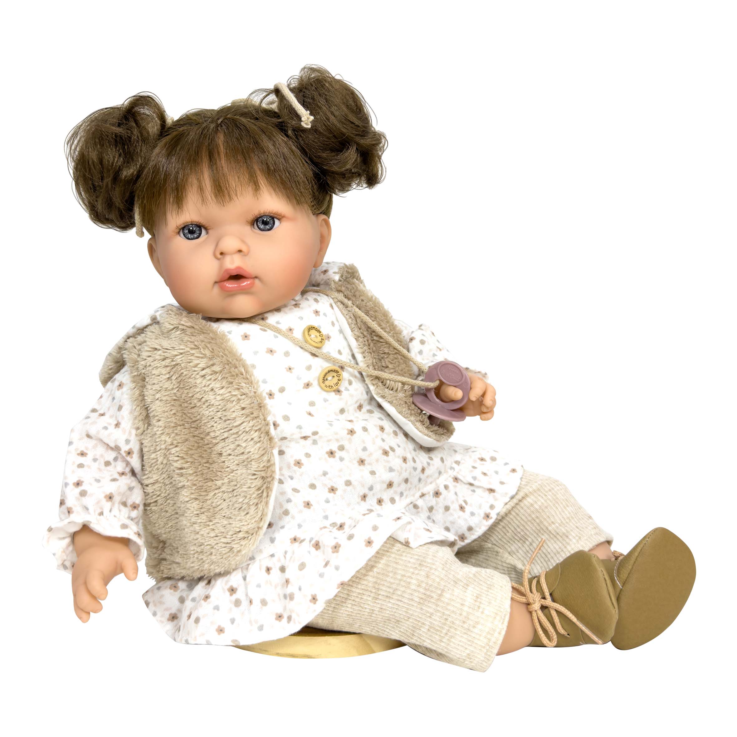 Handcrafted Tita Muselin Beige Baby Doll by Nines D&