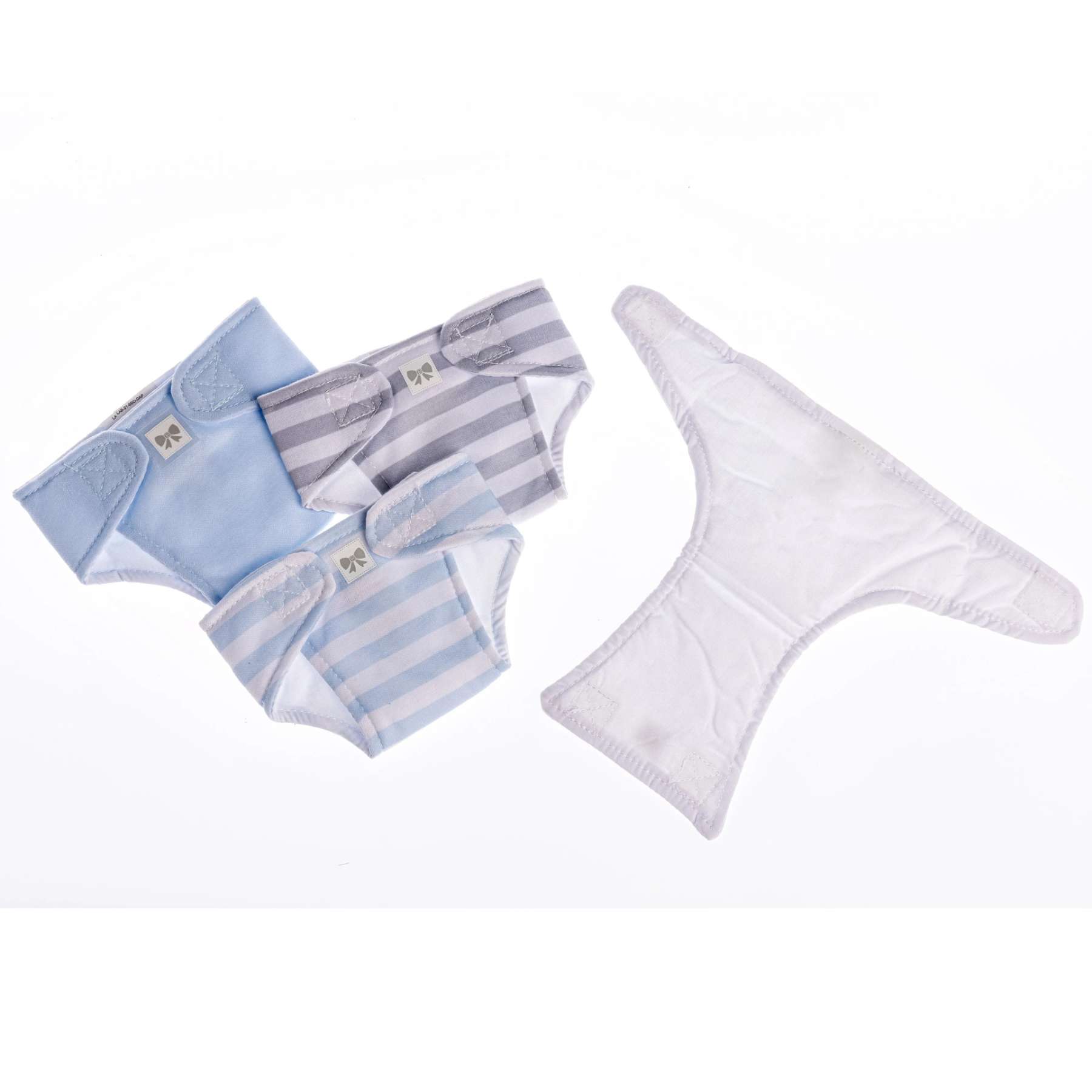 Baby Doll Eco Diapers 4 Pack Fits dolls 14 to 18 inch in Blue