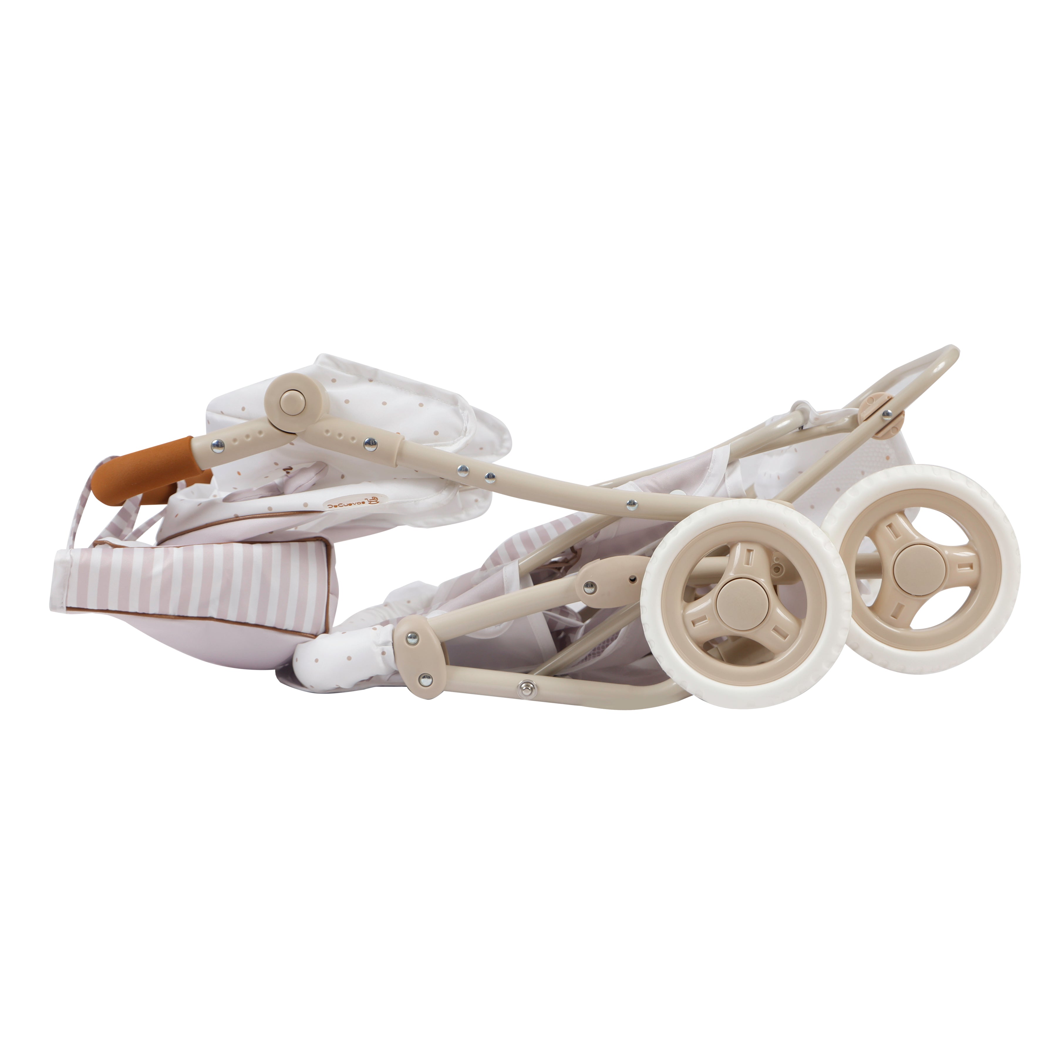 DeCuevas Toys Verona Folding Twin Doll Pram with Bag