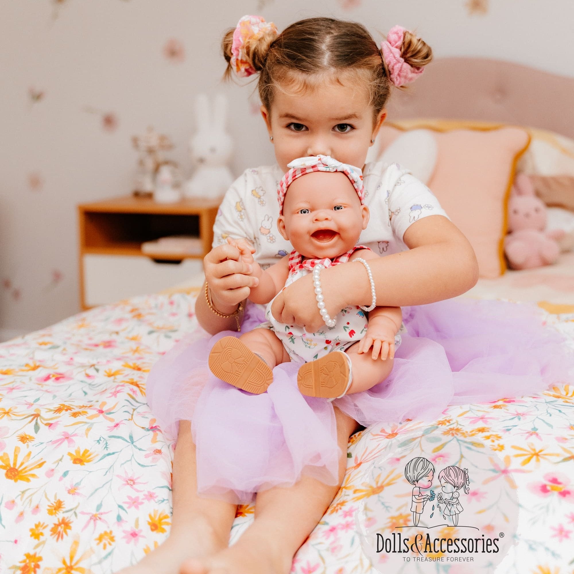 Original Handcrafted in Spain Lola Baby Doll - Spring Picnic