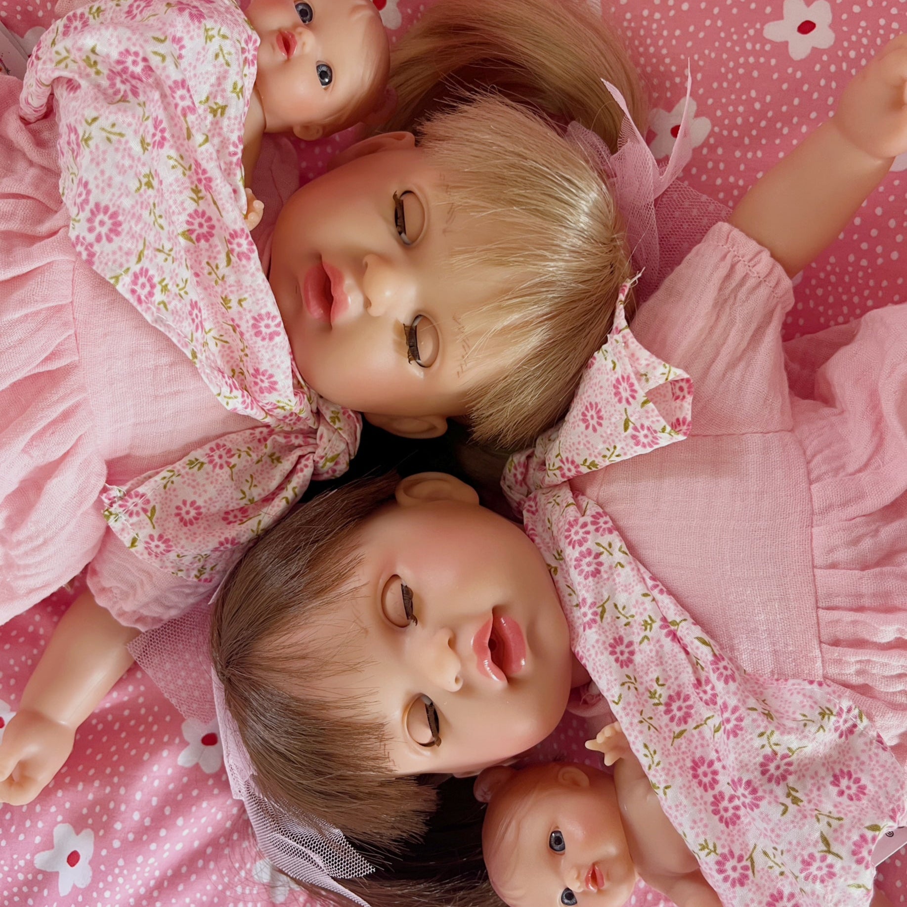 Handcrafted Baby Doll Brunette Alex with Baby by Nines d&
