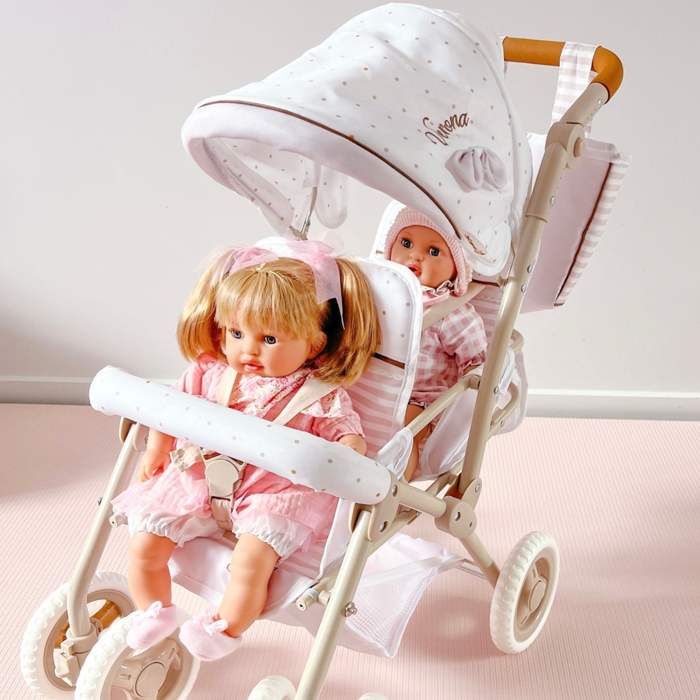 Handcrafted Baby Doll Blonde Alex with Baby by Nines d&