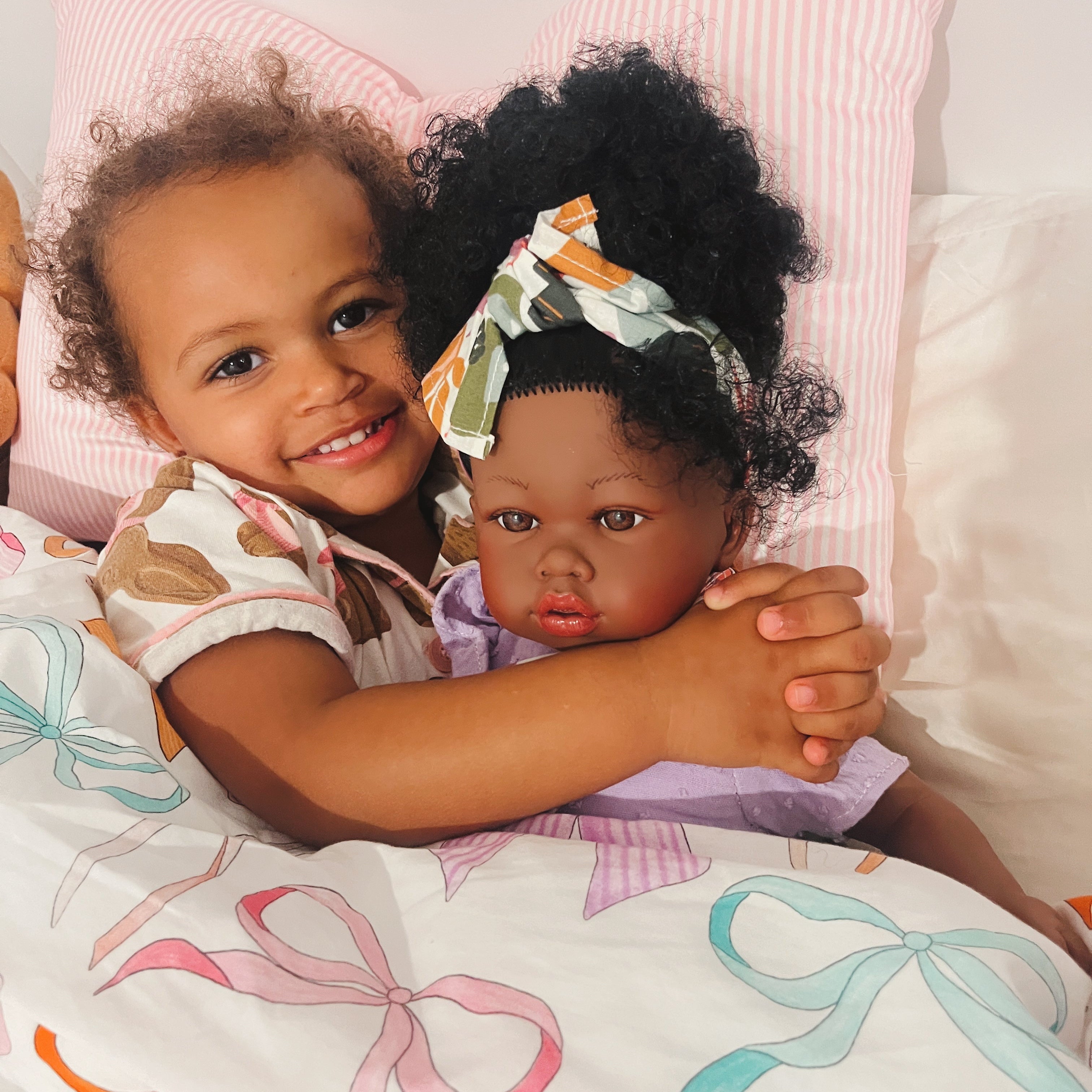 Handcrafted Amir/ María Doll with Baby (4400) by Nines D&