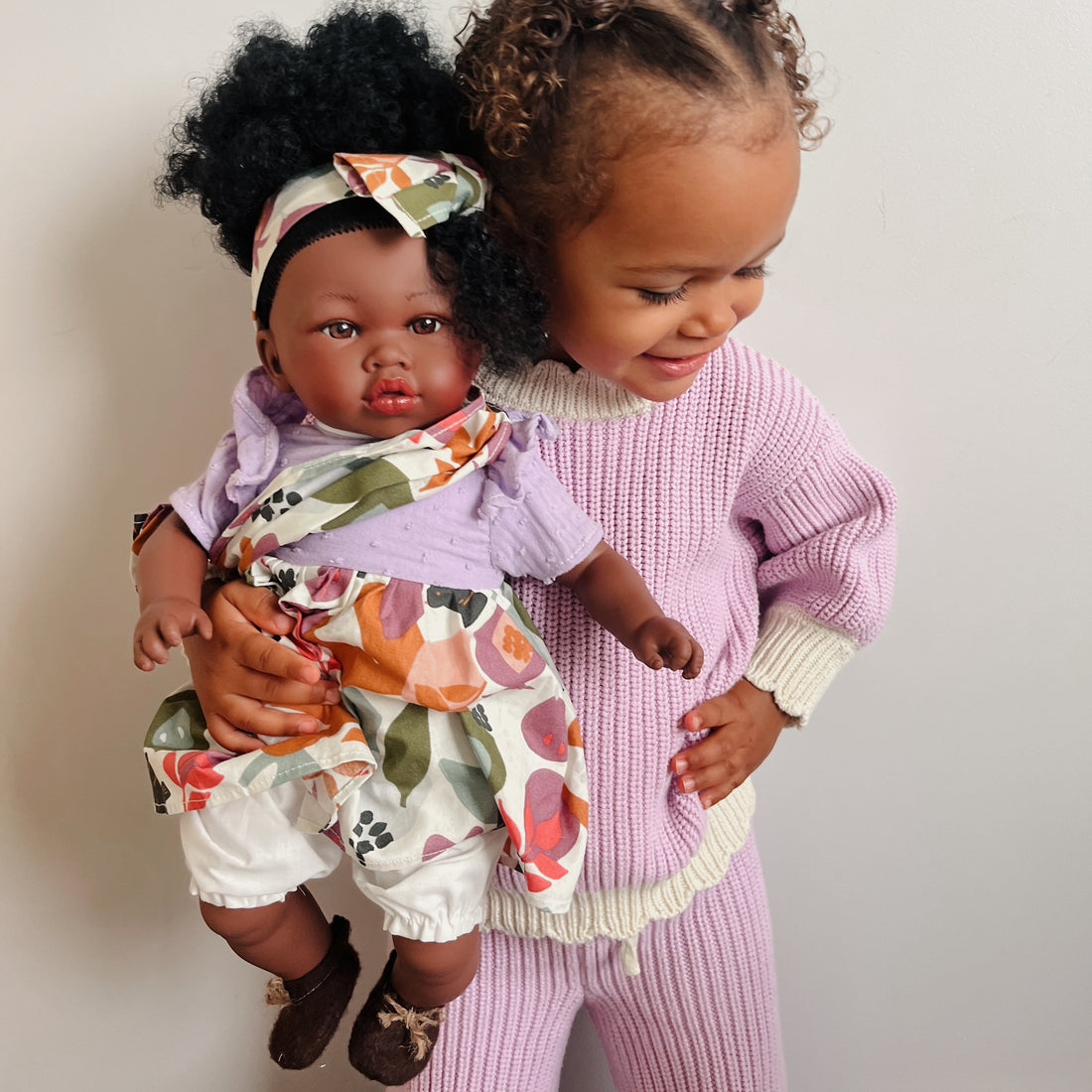 Handcrafted Alika Doll with Baby (3720) by Nines d&