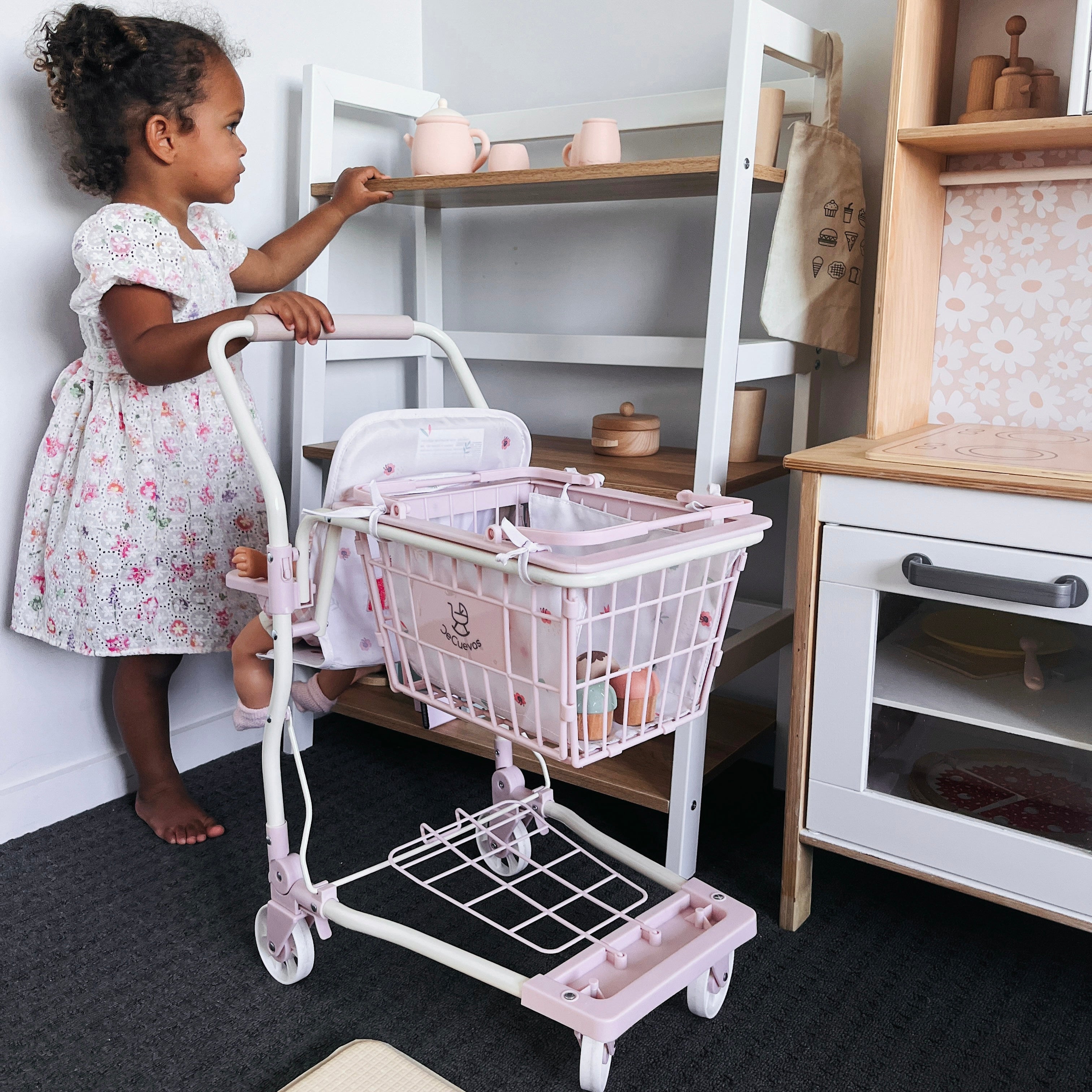 DeCuevas Toys Koala Supermarket Trolley with Accessories and Baby Carrier