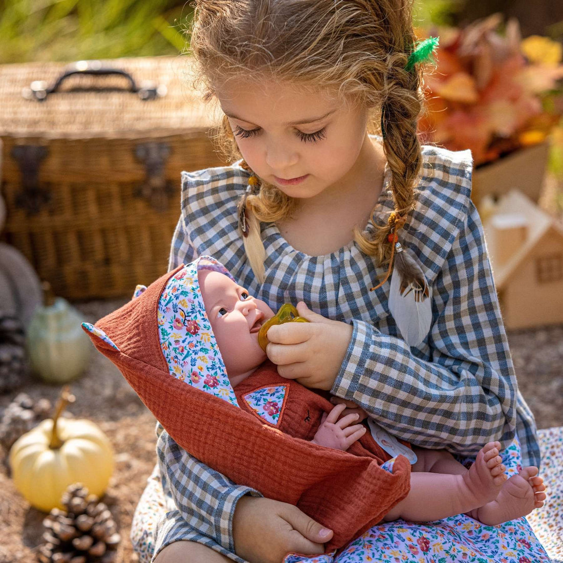 Soft Body La Newborn in Nature Themed Outfit w/ Accessories - Dolls and Accessories
