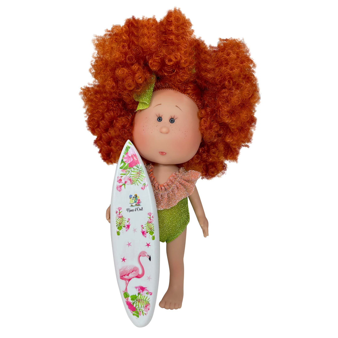 Handcrafted Collectible Mia Coral Summer Doll by Nines D&