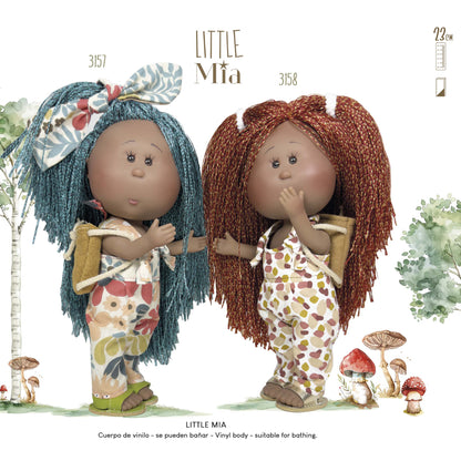 Handcrafted Collectible Little Mia Blue Spring Doll (3157) by Nines D&