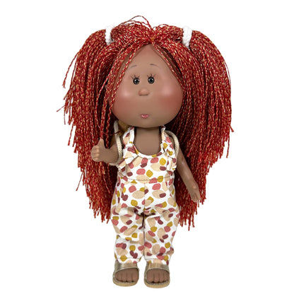 Handcrafted Collectible Little Mia Orange Spring Doll (3158_25) by Nines D&