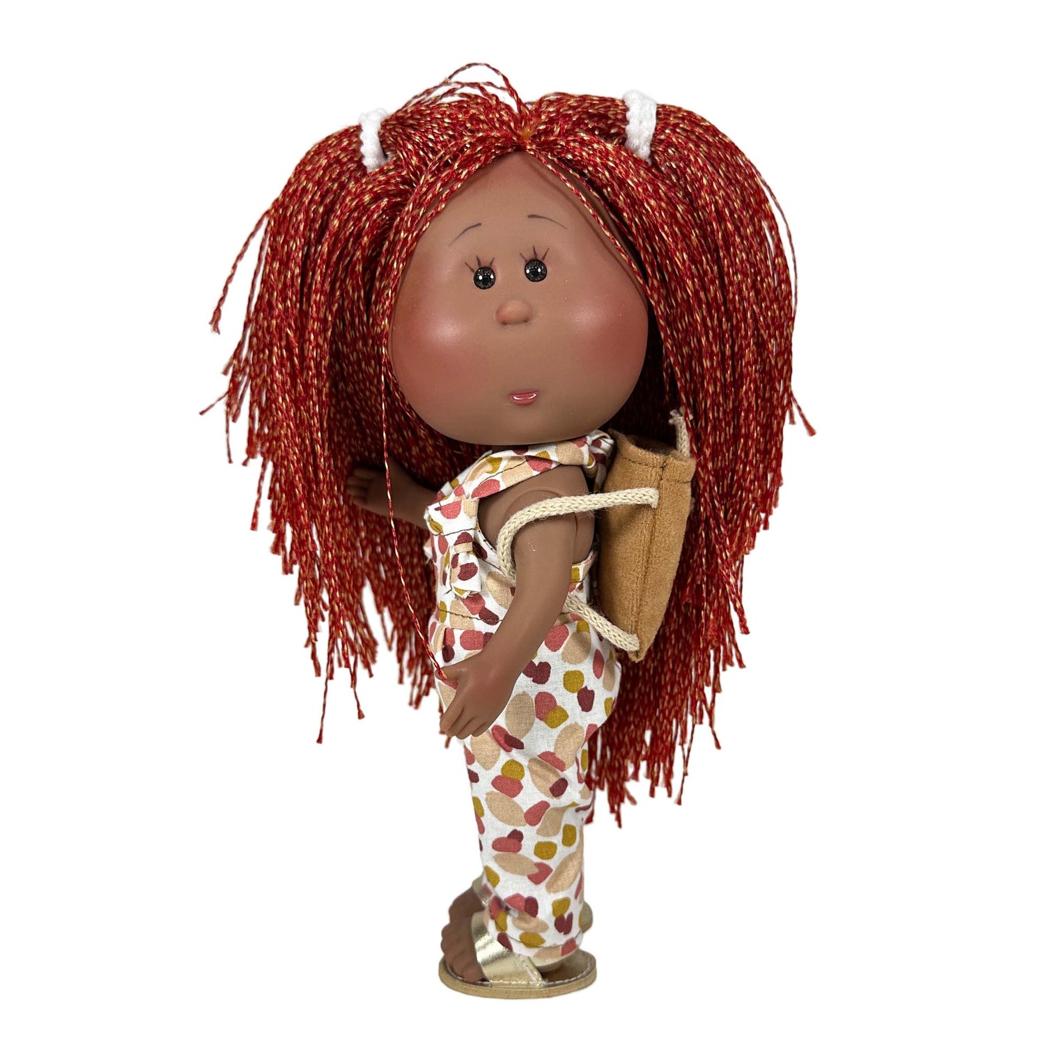 Handcrafted Collectible Little Mia Orange Spring Doll (3158_25) by Nines D&