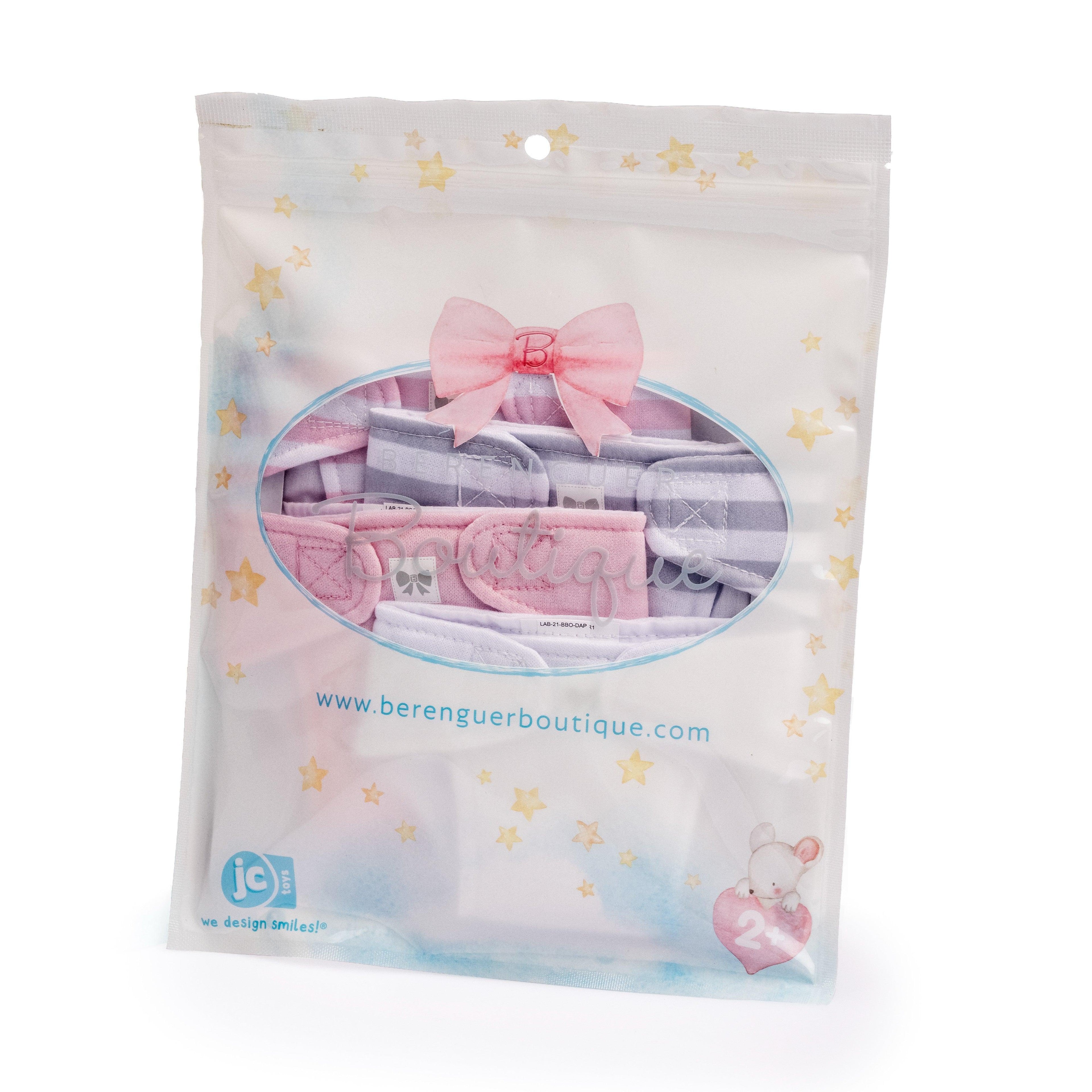 Baby Doll Eco Diapers 4 Pack Fits dolls 14 to 18 inch in Pink