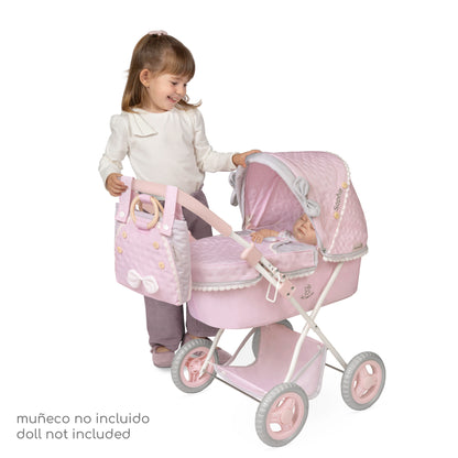 DeCuevas Toys Sophie Foldable Doll Pram with Parasol