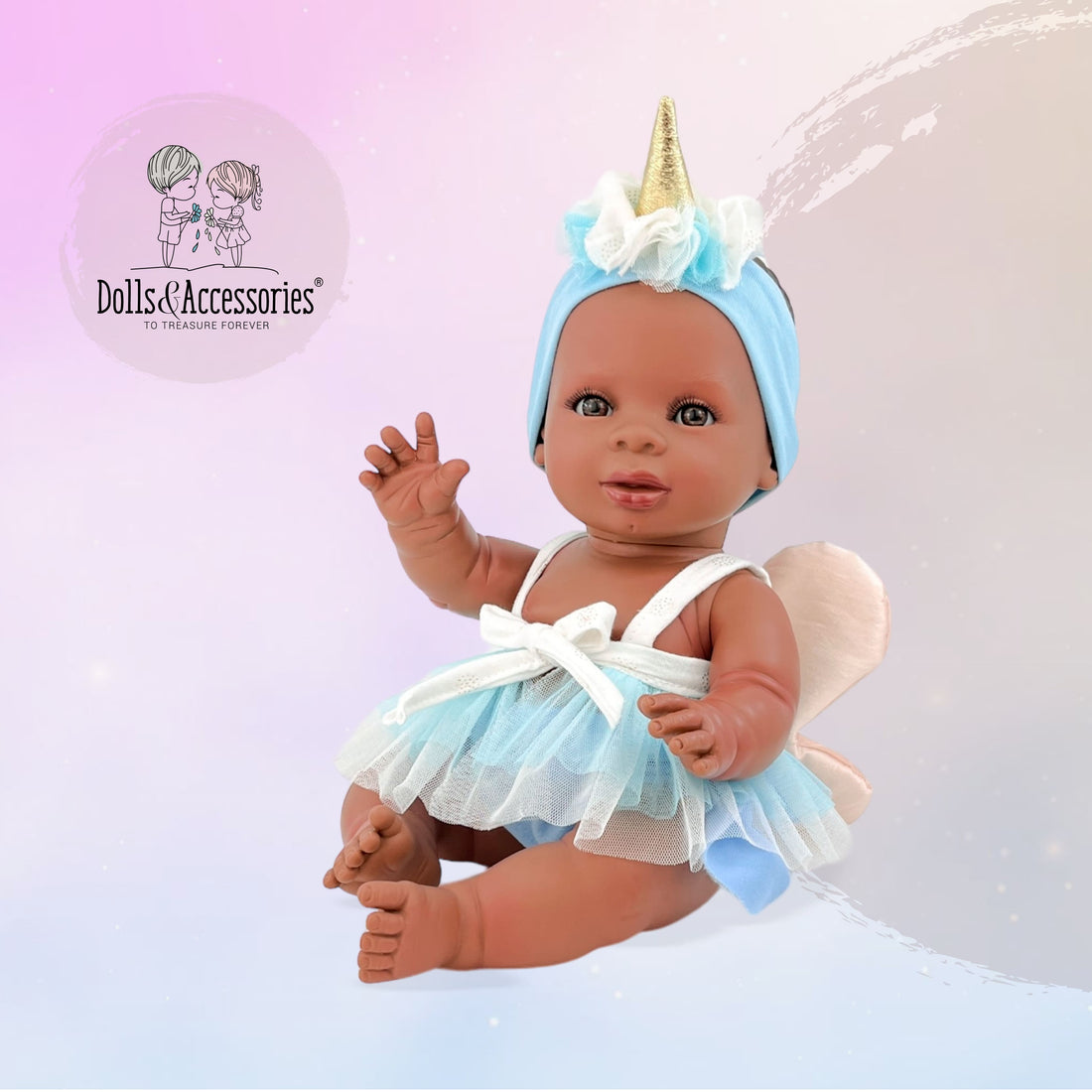 Andrea Baby Doll Unicorn Aquamarine