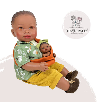 Handcrafted Amir/ Maria Doll with Baby (4420) by Nines D&