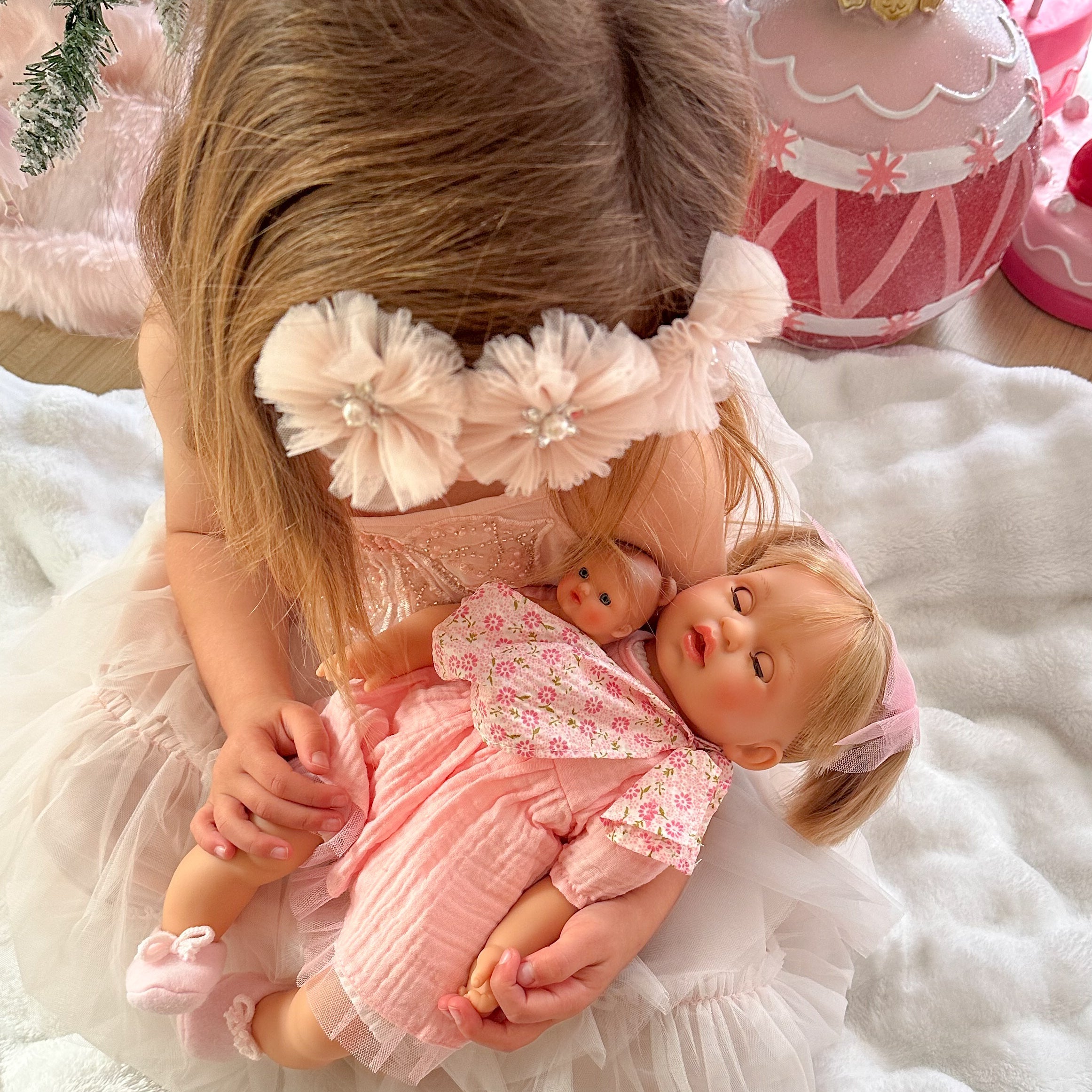 Handcrafted Baby Doll Blonde Alex with Baby by Nines d&