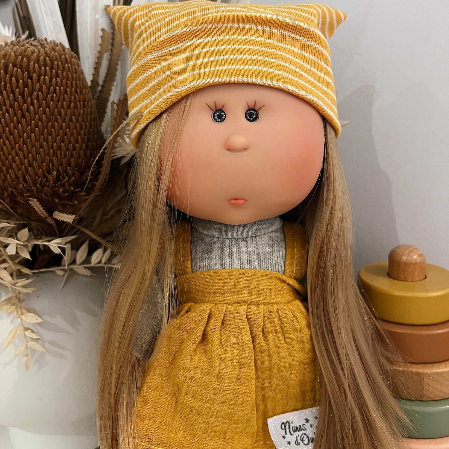 Handcrafted Collectible Mia Miss Mustard Doll by Nines D&