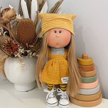 Handcrafted Collectible Mia Miss Mustard Doll by Nines D&