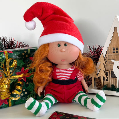 Handcrafted Collectible Little Mia Christmas Elf Doll by Nines D&
