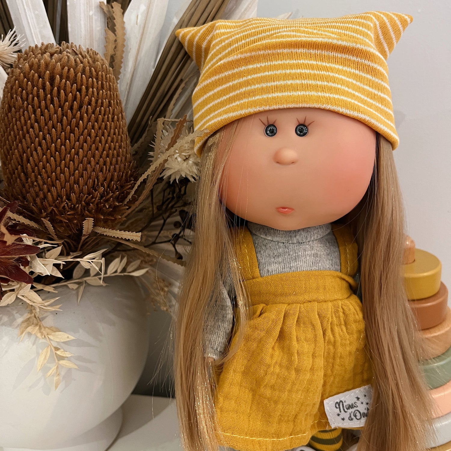Handcrafted Collectible Mia Miss Mustard Doll by Nines D&