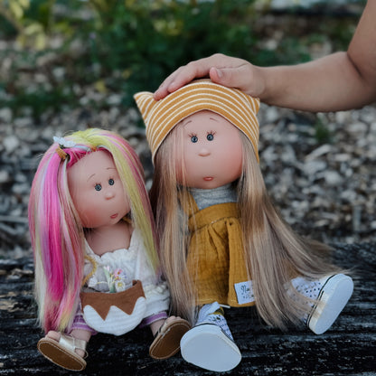 Handcrafted Collectible Mia Miss Mustard Doll by Nines D&