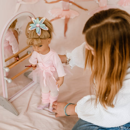Götz Handcrafted Doll - Girl Hannah at the ballet with Blond Hair