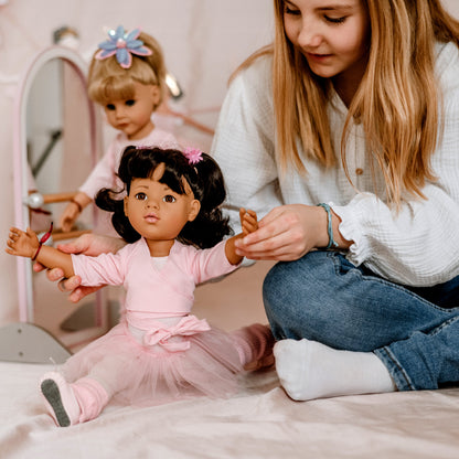 Götz Handcrafted Doll - Girl Hannah at the ballet with Blond Hair