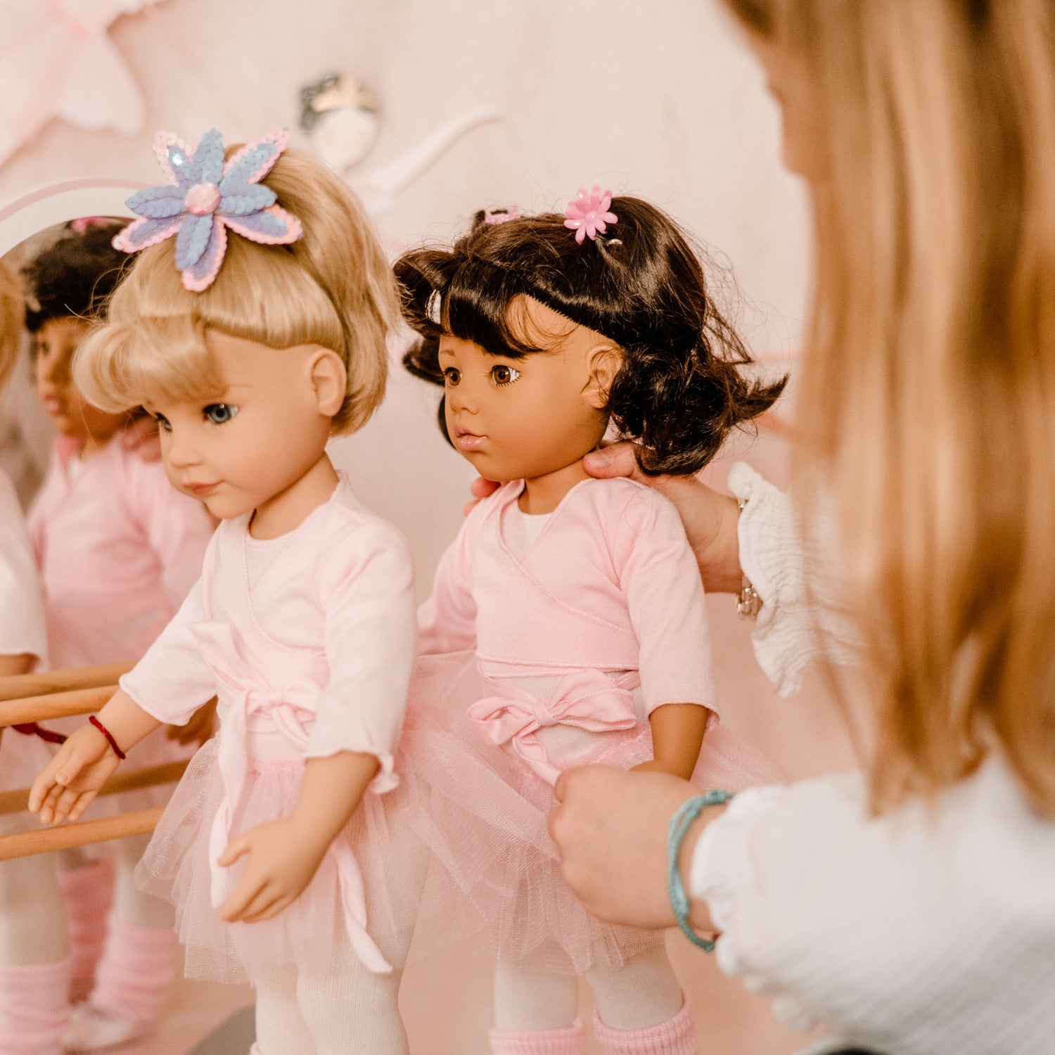 Götz Handcrafted Doll - Girl Hannah at the ballet with Blond Hair