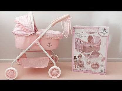 DeCuevas Toys Niza Foldable Doll Pram with Parasol